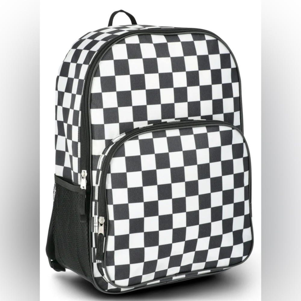 Checkered Black and White Backpack